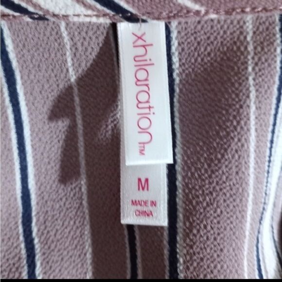 XHILARATION PURPLE & WHITE FAUX WRAP DRESS SZ.M EUC - Picture 7 of 8